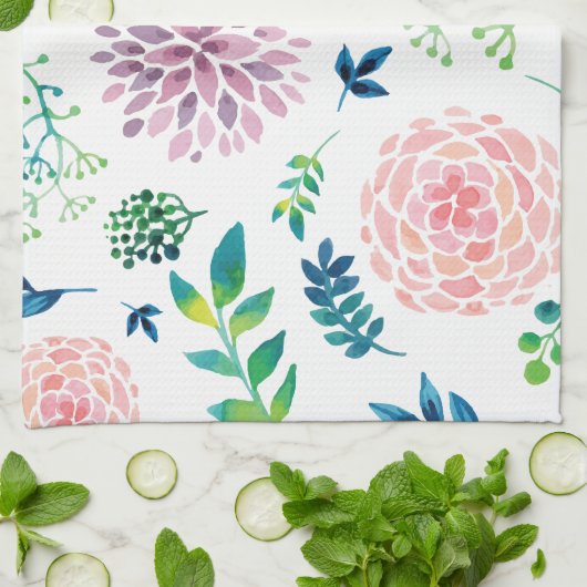 Dahlias Theedoek (Gevouwen)