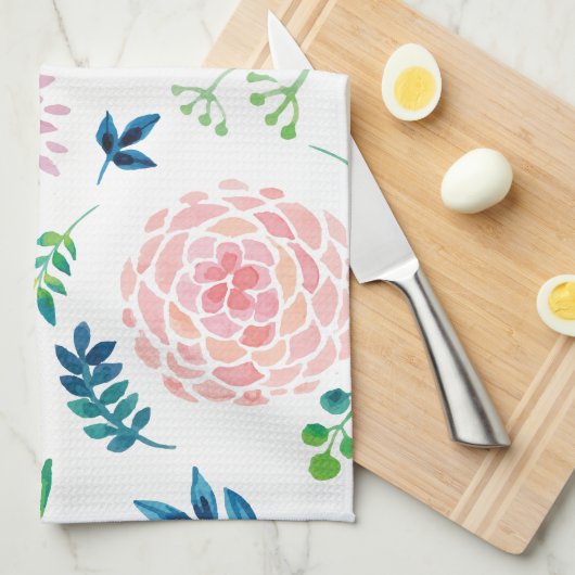 Dahlias Theedoek (Quarter Fold)