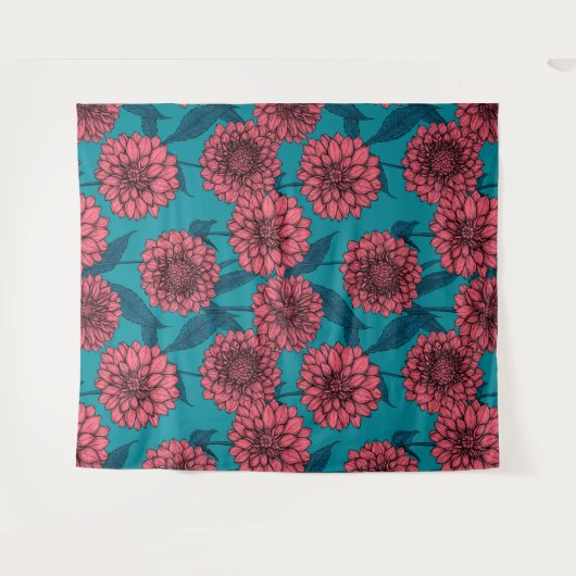 Dahlias Wandkleed (Voorkant (horizontaal))