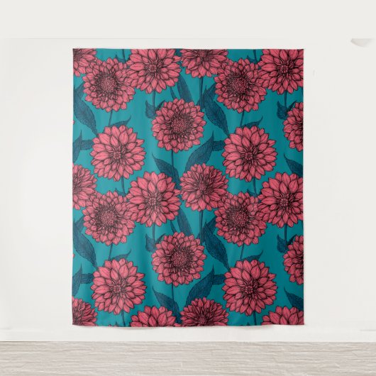 Dahlias Wandkleed (Voorkant)