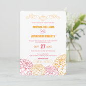 Dahlias Wedding Invitation Kaart (Staand voorkant)