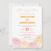 Dahlias Wedding Invitation Kaart (Voorkant)