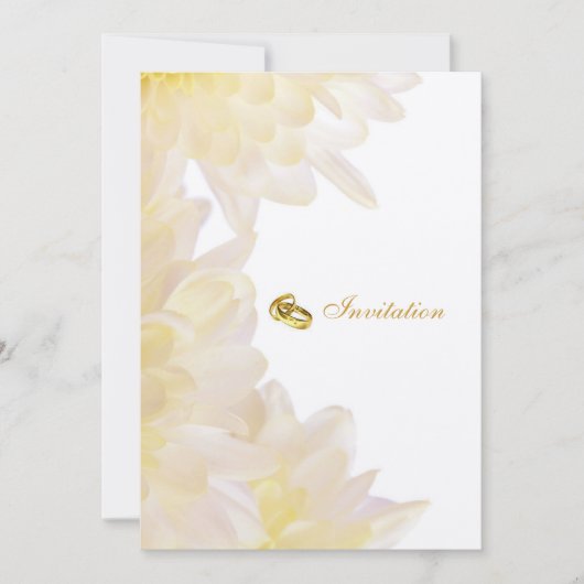 Dahlias Wedding Invitation Kaart (Voorkant)