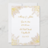 Dahlias Wedding Invitation Kaart (Achterkant)