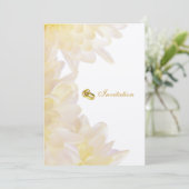 Dahlias Wedding Invitation Kaart (Staand voorkant)