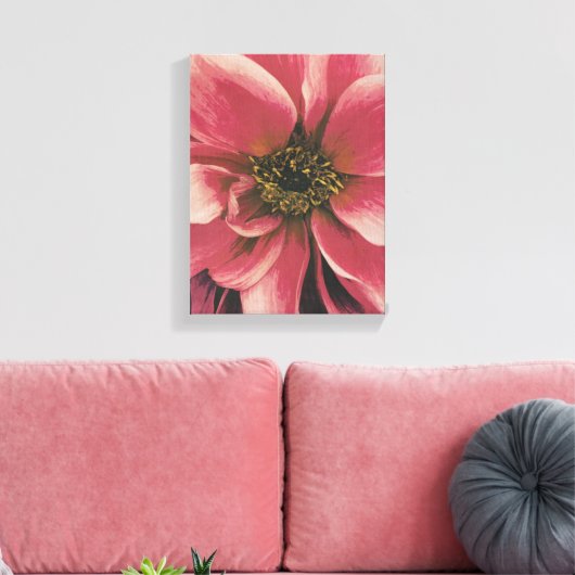 Dahlie Canvas Afdruk (Insitu (Woonkamer))