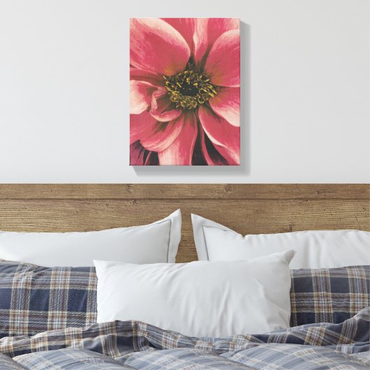 Dahlie Canvas Afdruk (Insitu (Slaapkamer))
