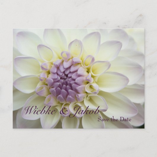 Dahlie • Save-the-Date-Postkarte Aankondigingskaart (Voorkant)