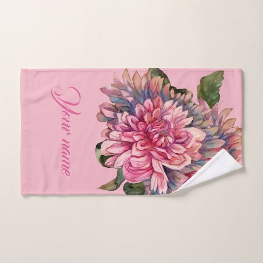 dahliesbloemen handdoek (Handdoek)