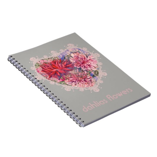 dahliesbloemen notitieboek (Rechterzijde)