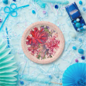 dahliesbloemen papieren bordje (Feest)