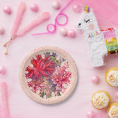 dahliesbloemen papieren bordje (Feest)