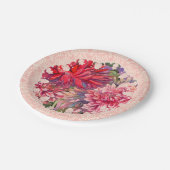 dahliesbloemen papieren bordje (Gekanteld)