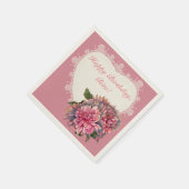 dahliesbloemen servet (Hoek)