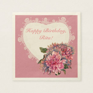 dahliesbloemen servet