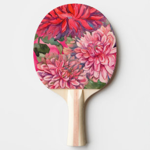 dahliesbloemen tafeltennisbatje