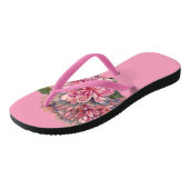 dahliesbloemen teenslippers (Schuin)