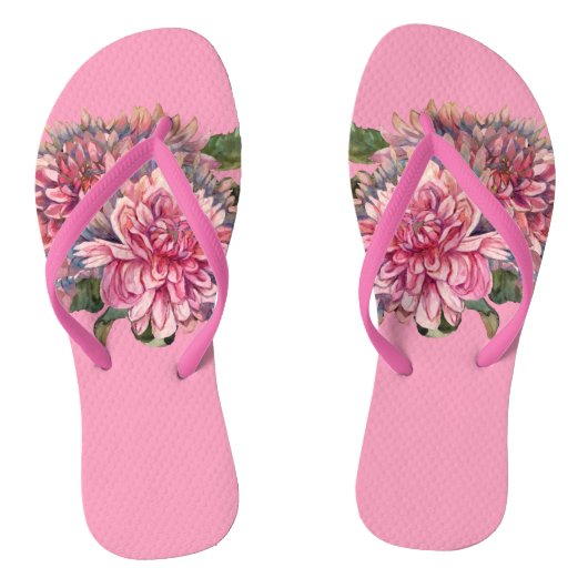 dahliesbloemen teenslippers (Voetbed)