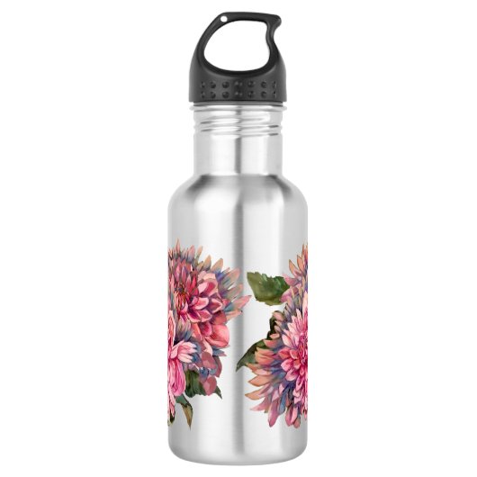 dahliesbloemen waterfles  (Voorkant)