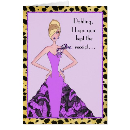 "Dahling, ik hoop dat je het ontvangstbewijs behou (Voorkant)