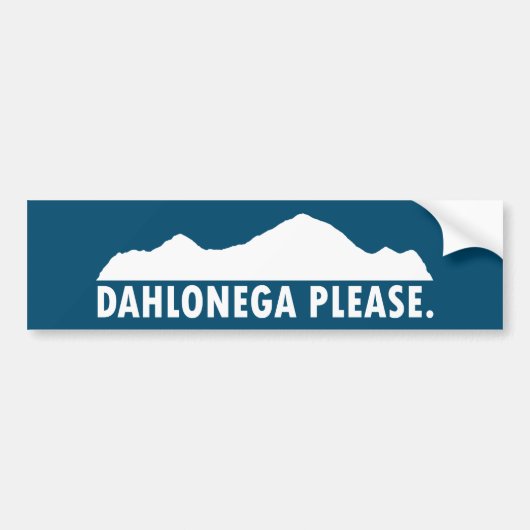 Dahlonega Georgia alstublieft Bumpersticker (Voorkant)