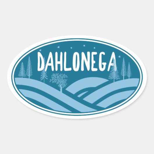 Dahlonega Georgia Buiten Ovale Sticker (Voorkant)