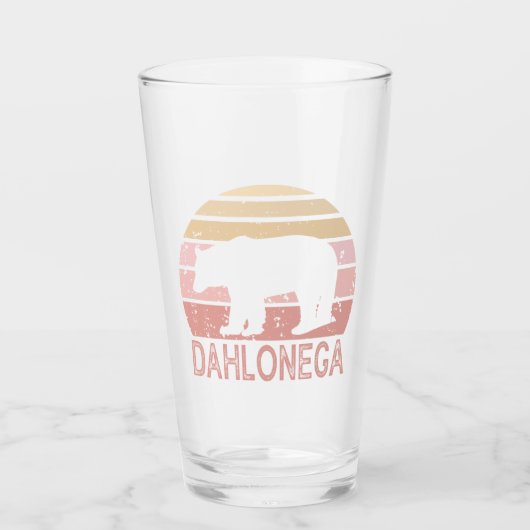 Dahlonega Georgia Retro Beer Glas (Voorkant)