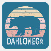 Dahlonega Georgia Retro Beer Vierkante Sticker (Voorkant)