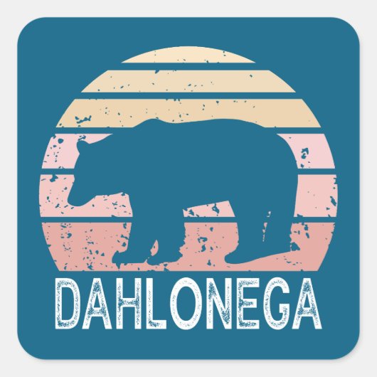 Dahlonega Georgia Retro Beer Vierkante Sticker (Voorkant)