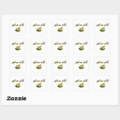 Dahmiss thee vierkante sticker (Vel)