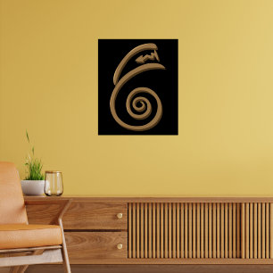 Dai Ko Myo Healing Reiki Symbool Hand getrokken ku Poster