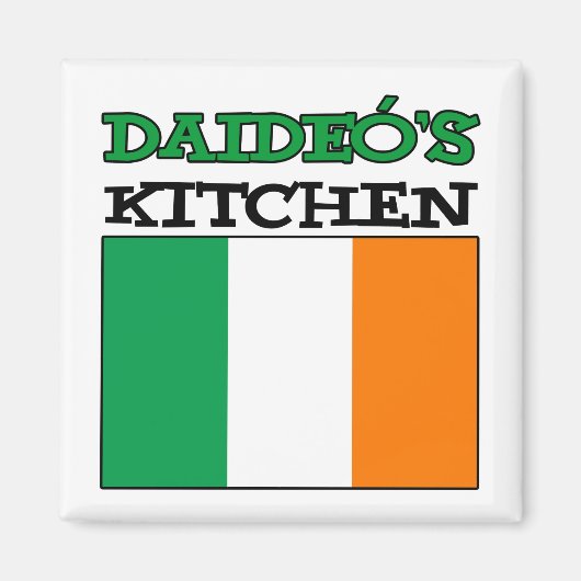 Daideo's keuken met vlag van Ierland Magneet (Voorkant)