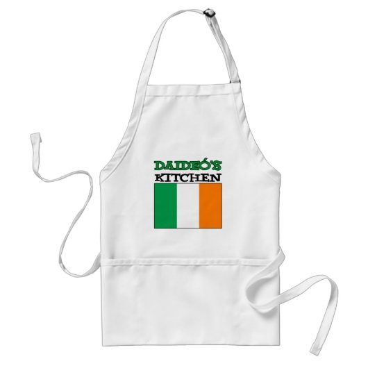 Daideo's keuken met vlag van Ierland Standaard Schort (Voorkant)