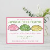 Daifuku Mochi Japans Restaurant Food Festival Kaart (Staand voorkant)