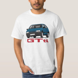 Daihatsu Charade GTti Turbo, blauw met badge - DIY T-shirt