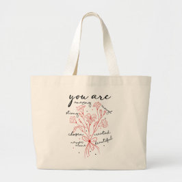 daily affirmation bag grote tote bag