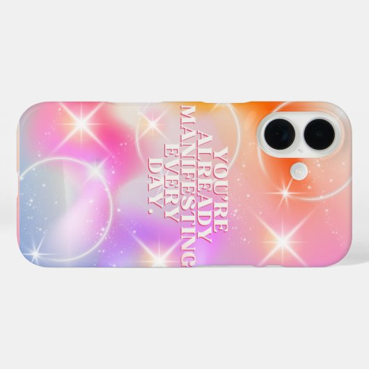 Daily Affirmation, Law of Attraction, Motivational Case-Mate iPhone Case (Achterkant (horizontaal))