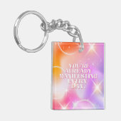 Daily Affirmation, Law of Attraction, Motivational Sleutelhanger (Voorkant Links)