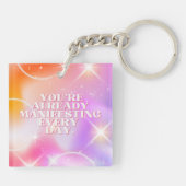 Daily Affirmation, Law of Attraction, Motivational Sleutelhanger (Achterkant)