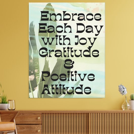 Daily Affirmation strekte canva print (Insitu (Woonkamer))