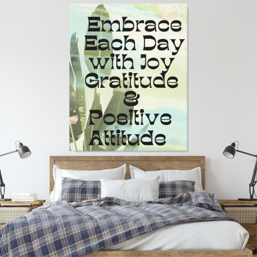 Daily Affirmation strekte canva print (Insitu (Slaapkamer))
