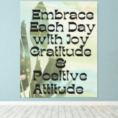 Daily Affirmation strekte canva print (Insitu (Houten vloer))