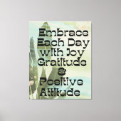 Daily Affirmation strekte canva print (Voorkant)