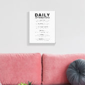 Daily Affirmations Positive Wall Art Canvas Afdruk (Insitu (Woonkamer))