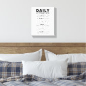 Daily Affirmations Positive Wall Art Canvas Afdruk (Insitu (Slaapkamer))