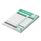 Daily Budget Targets & Tracking  Notitieblok (Linkerzijde)