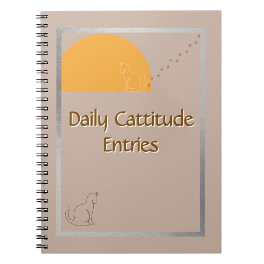 Daily Cattitude Entries -Fun Spiral Photo Notebook Notitieboek (Voorkant)