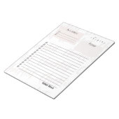 Daily Checklist – Customizable Tear-Off Notepad Notitieblok (Schuin)