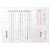 Daily Checklist – Customizable Tear-Off Notepad Notitieblok (Voorkant)