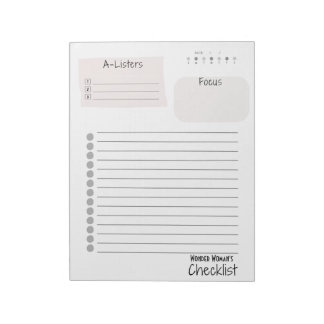 Daily Checklist – Customizable Tear-Off Notepad Notitieblok